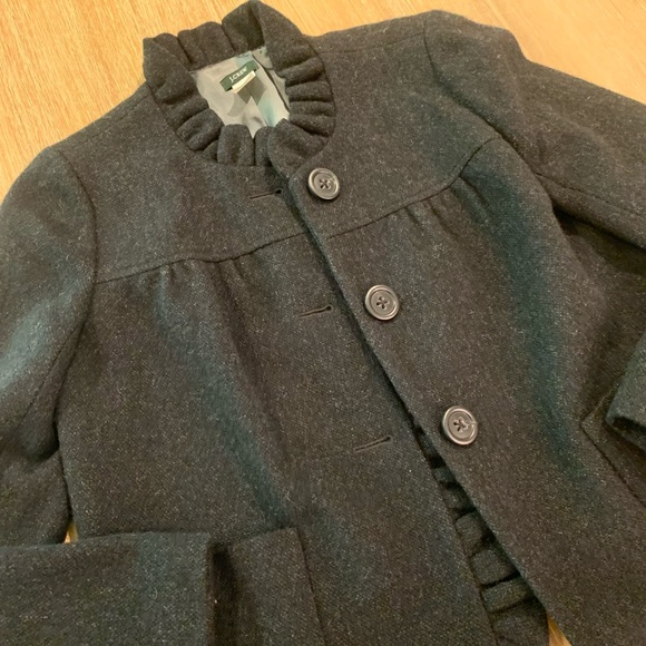 J. Crew Black Gray Wool Jacket - Picture 4 of 7